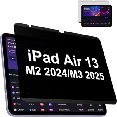 Abbildung von IPROKKO Magnetischer Blickschutzfolie Kompatibel mit iPad Air 13 zoll (2024), Abnehmbar Anti Glare Blaulicht Sichtschutzfolie Blickschutzfilter Sichtschutz Folie Privacy Screen