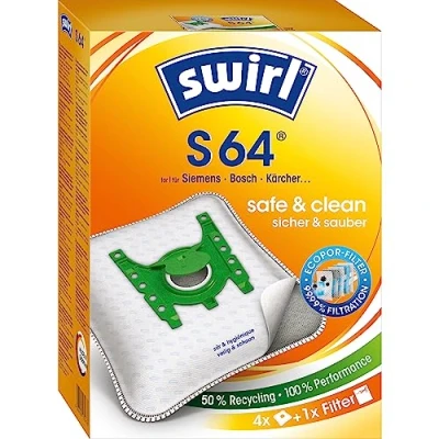Abbildung von Swirl Staubsaugerbeutel S 64 MicroPor VE=4 Stück