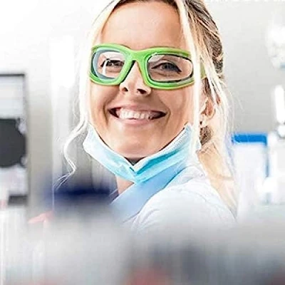 Abbildung von InnovaGoods Schutzbrille für Zwiebelschneiden und Grillen, Augenschutz, Universalgröße, Ergonomisches Design, Acryl Polyurethan, Grün, Einheitsgröße, Polycarbonat
