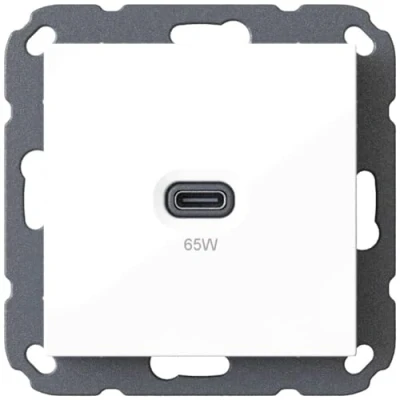Abbildung von Unterputz USB Ladestation, C 65 Watt Charger, weiß o. R.
