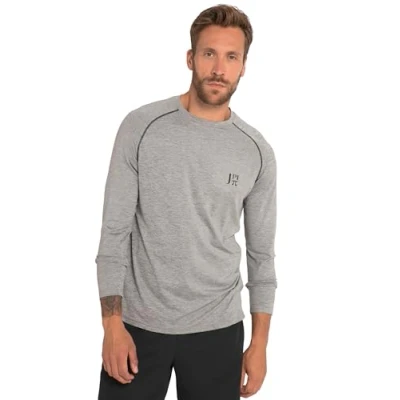 Abbildung von JP1880 Jaypi Flexnamic Fitness Langarm Quickdry Langarmshirt, Herren, Größe: 5XL, Grau melange