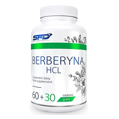 Abbildung von SFD Nutrition Berberin HCL 90 Tabletten je Packung 500mg hochdosiert Indischer Berberitzenextrakt Berberis aristata Nahrungsergänzungsmittel