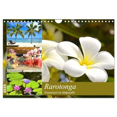 Abbildung von Rarotonga Trauminsel im Südpazifik. (Wandkalender 2025 DIN A4 quer), CALVENDO Monatskalender