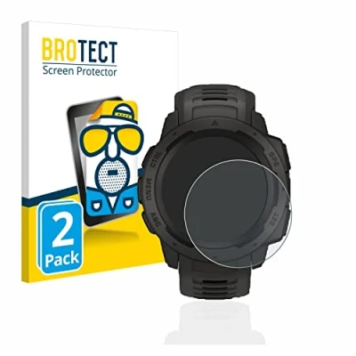 Abbildung von BROTECT Entspiegelungs Schutzfolie für Garmin Instinct/Instinct Solar/Instinct 2 (2 Stück) Matte Displayschutz Folie, Anti Fingerprint