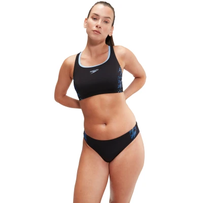 Abbildung von Speedo Womens Placement Piece Bikini, Damen, Größe: 44, True navy/blue/curious blue