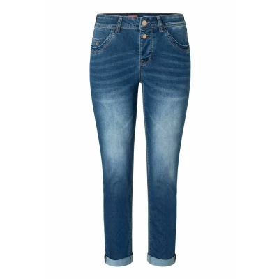 Abbildung von Timezone 7/8 Damen Jeans Slim NALITZ Mid Waist Fit Blau W25 W33, Größe:W 27, Farbe:3014 3838 Brisk Blue Wash