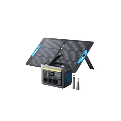 Abbildung von Anker SOLIX C800 Plus Tragbare Powerstation mit 100W Solarpanel, 1200W (1600W Spitzenleistung) Solargenerator für Campingbeleuchtung, 768Wh LiFePO4 Akkus Camping, Wohmobil, Reisen, Stromausfall