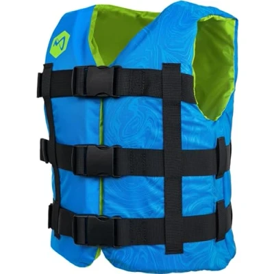 Abbildung von Mesle Schwimmweste Kinder H210 Junior mit Schrittgurt, 25 40 kg, Schwimmhilfe für Mädchen &amp; Jungs, Leichte 50N Auftriebsweste 6 10 Jahre, Prallschutzweste Kind SUP, Kajak