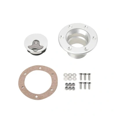 Abbildung von ECUTEE Tankverschluss Universal Tankdeckel Set Auto LKW Traktor Aluminium Deckel Brennstoffzellentank Montagekappen, ID Größe 44mm Außendurchmesser:94mm Durchmesser:58 mm mit T Griff