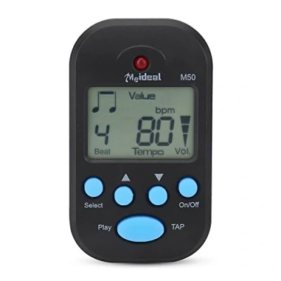 Abbildung von Mini Metronom, Clip On Digital Beat Tempo Metronom für Klavier, Violine, Gitarre(Schwarz)
