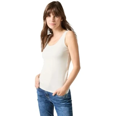 Abbildung von Cecil MIT Glitzerdetails Top, Damen, Größe: Large, Weiß