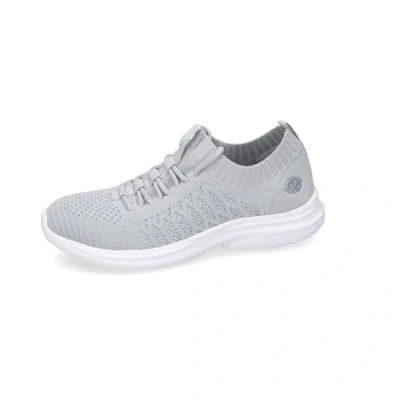 Abbildung von Dockers by Gerli Damen Low Top Sneaker, Frauen Halbschuhe,schnürschuhe,schnürer,Business,Freizeit,straßenschuhe,hellgrau,43 EU