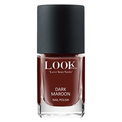 Abbildung von Look To Go veganer Nagellack DARK MAROON 21 free &amp; PETA approved Made in Germany 12ml