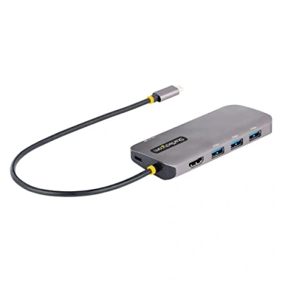 Abbildung von StarTech.com USB C Multiport Adapter, auf HDMI Adapter 4K 60Hz, 5Gbit/s A 3.0 Hub, 100W Power Delivery Pass Through, GbE, 30cm Kabel, Laptop Dockingstation/Reisedock (127B USBC MULTIPORT)