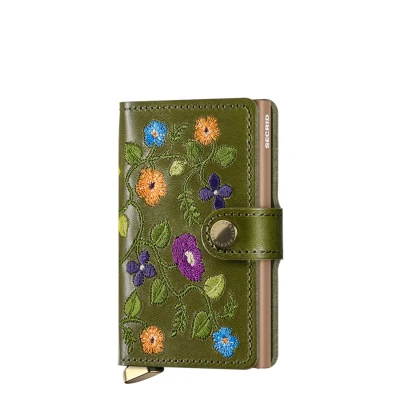 Abbildung von Secrid Miniwallet Premium Stitch Floral olive
