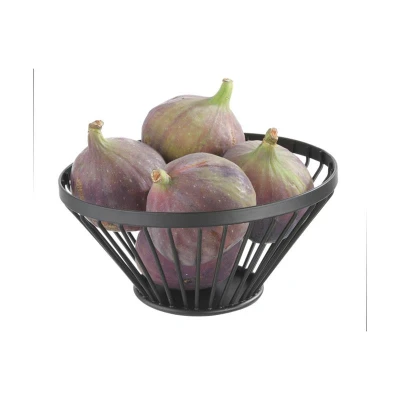 Abbildung von HENDI Obstschale &oslash; 28 x 13 cm schwarz pulverbeschichtet rund stapelbar, modern