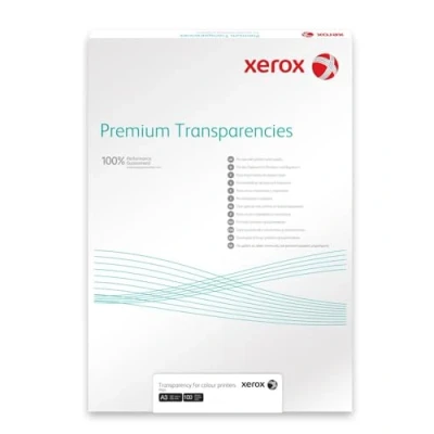 Abbildung von Xerox 003R98203 Premium Universal Overheadfolie Packung, mit 100 Blatt in DIN A3 für Laser und Farblaser, klar