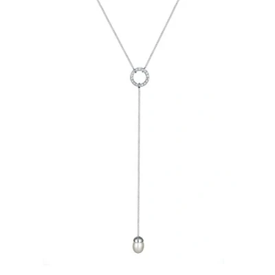 Abbildung von Elli Halskette Damen Y Kette mit Kristalle und Süßwasserzuchtperle in 925 Sterling Silber