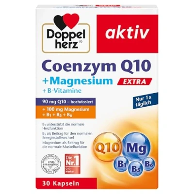 Abbildung von Doppelherz Coenzym Q10 + Magnesium EXTRA Mit als Beitrag für die normale Funktion der Muskeln und des Nervensystems 30 Kapseln