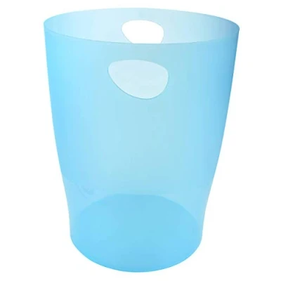 Abbildung von Exacompta 45383D ECOBIN 8er Pack Papierkörbe 15 Liter mit Griffen. Eleganter und robuster Papierkorb Mülleimer im modernen Design türkis
