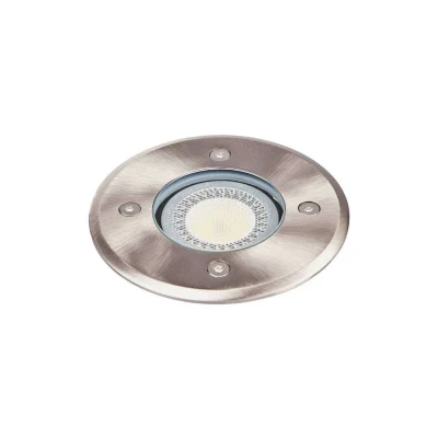 Abbildung von Lindby Bodeneinbauleuchte Insa, Ø11cm, Edelstahl, GU10, IP67
