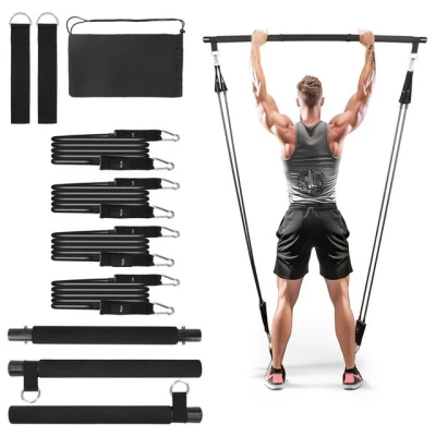 Abbildung von BELLE VOUS Keilkissen Pilates Bar Kit mit 4 Widerstandsbändern, 1 tlg.