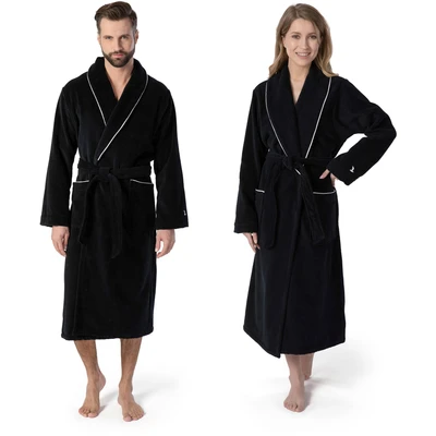 Abbildung von Möve Unisex Bademantel &quot;Schalkragen Velours&quot;, (1 St.), edel gestalteter Saum