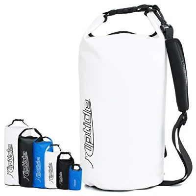 Abbildung von riptide Dry Bag wasserdichter Packsack mit Umhängegurt weiß 30l