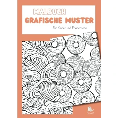 Abbildung von Malbuch grafische und geometrische Muster Ausmalbuch für Kinder Erwachsene zur Stressbewältigung Entspannung