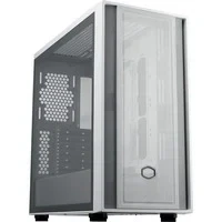 Abbildung von Cooler Master MasterBox 600 White Lite Mid Tower E ATX Airflow Gehäuse Back Connect MB &amp; 420 mm Kühler fähig, unterstützt bis zu 7 Gehäuselüfter, Seite aus gehärtetem Glas, USB 3.2 Gen 1 Typ C