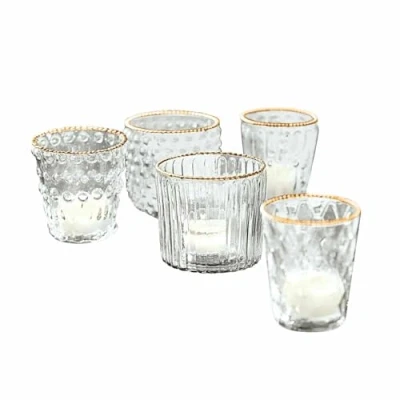 Abbildung von Mirabeau Windlicht 5er Set Jarnac klar/gold