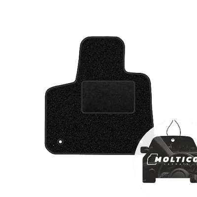 Abbildung von moto MOLTICO Fahrer Fußmatte Auto Velours Fahrerseite Autoteppiche Schwarz Fahrermatte 1 teilig passend für Opel Grandland X ab 2017