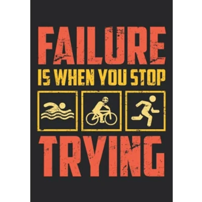 Abbildung von Notizbuch A5 liniert mit Softcover Design: Triathlon Geschenk Spruch Running Marathon laufen Fitness: 120 linierte DIN Seiten