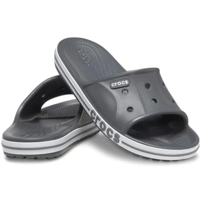 Abbildung von Crocs Unisex Bayaband Slide Sandalen, schiefergrau, 37/38 EU