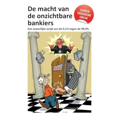 Abbildung von de macht van onzichtbare bankiers: Een oneerlijke strijd 0,1% tegen 99,9%