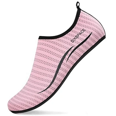 Abbildung von Sixspace Herren Damen Badeschuhe Wasserschuhe Aquaschuhe Strandschuhe Schnell Trocknend Slip on Breathable Schwimmschuhe Surfschuhe für Beach Pool Surfen Yoga Rosa(Lieferantengröße 40 EU)