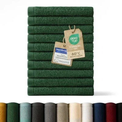 Abbildung von Blumtal Gästehandtücher 30x30cm weich und saugstark, Frottee (12 St), 12er 24er Set, 100% Baumwolle