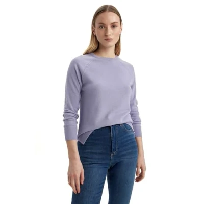 Abbildung von DeFacto Pullover Damen Langarm Blusen &amp; Tuniken Winter Sweater Regular Fit Crew Neck