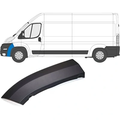 Abbildung von Zierleiste für Stoßstange vorne links / Beifahrerseite N/S Fiat Ducato Peugeot Boxer Citroen Relay Jumper ab 2006 Referenz OEM Nummer 735423193