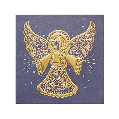 Abbildung von UK Greetings Weihnachtskarten für Ihn/Sie/Freund, 8 Stück, Engel Design