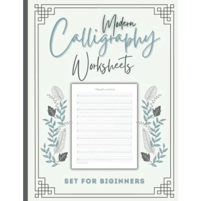 Abbildung von Modern Calligraphy Worksheets Set for Beginners: Practice Paper Hand Lettering Workbook kids and adults 120 pages , (8.5 x 11 Inches )