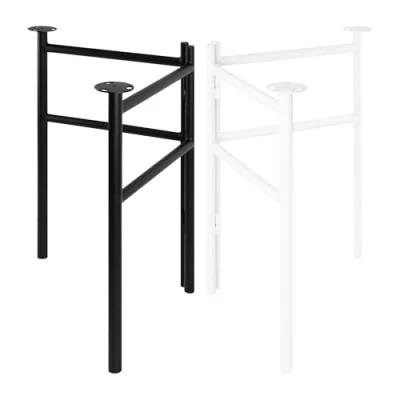 Abbildung von Natural Goods Berlin 2X Tischgestell FOLD Tischfüße Weiß Metallfüße 800 x 720 mm Falt Arbeitsbock klappbar DIY Metall Tischbeine Outdoor Montageböcke Werkbank Gestell Pulverbeschichtet