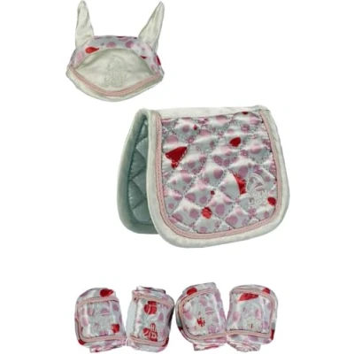 Abbildung von HKM Design Set Cuddle Pony Wolle Weiß/Rosa