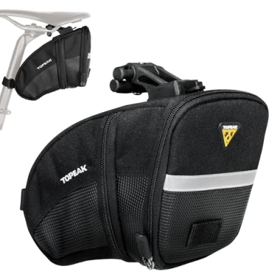Abbildung von Topeak Satteltasche Aero Wedge Pack Large mit Quick Click und Riemen, schwarz, 21 x 12.5 14 cm, 1.9 Liter, TC2253B
