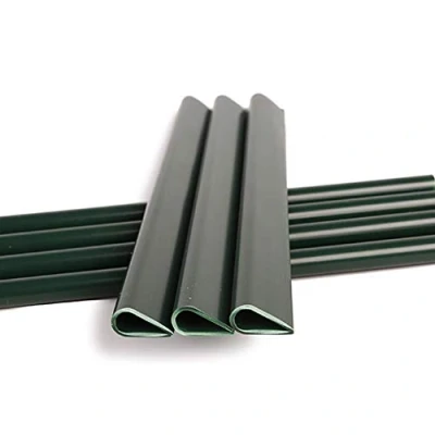 Abbildung von Naimorui 30 Stück Befestigungsclips Klemmschienen für PVC Sichtschutzfolie Sichtschutzstreifen Windschutz Garten und Zaun Stück/Pack, Grün
