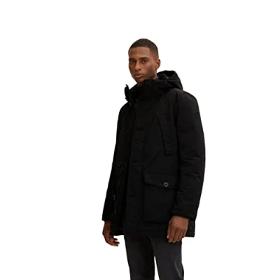 Abbildung von TOM TAILOR Herren Parka mit Kapuze 1034563, 29999 Black, L