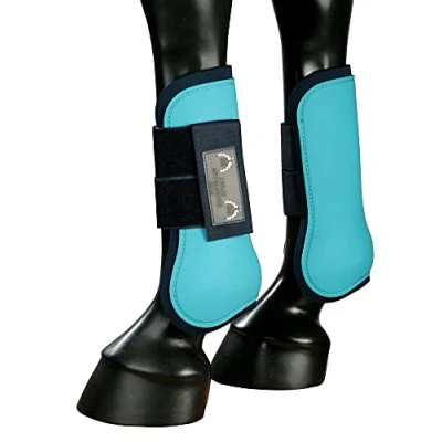 Abbildung von PFIFF 101410 Gamaschen, Kunststoff Soft Innenfutter, Hellblau Dunkelblau Pony