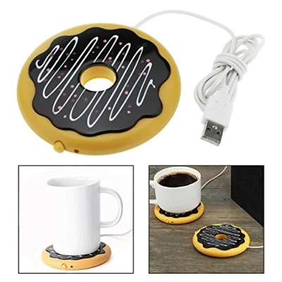 Abbildung von OFKPO Portable USB Tassenwärmer Donut Form Mug Beheizte Matte für Kaffee Tee