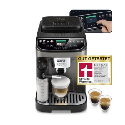 Abbildung von De&#039;Longhi Magnifica Evo Next ECAM312.80.TB, Kaffeevollautomat mit 13 Getränken (Cappuccino, Espresso, Latte Macchiato), 2,4&#039;&#039; TFT Farbdisplay, LatteCrema Milchsystem, 2 Tassen Funktion, Titan