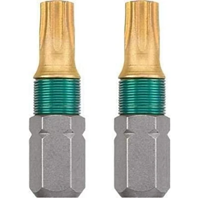 Abbildung von kwb 2 Bits 25 mm Torx Titan 124220 (TiN, TQ 60 Stahl, ISO 1173, Antrieb C6.3), 2er Pack, T20